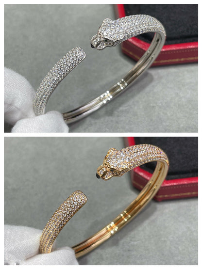 [Angela Jewellery]PANTHERE FULL DIAMOND OPEN BRACELET