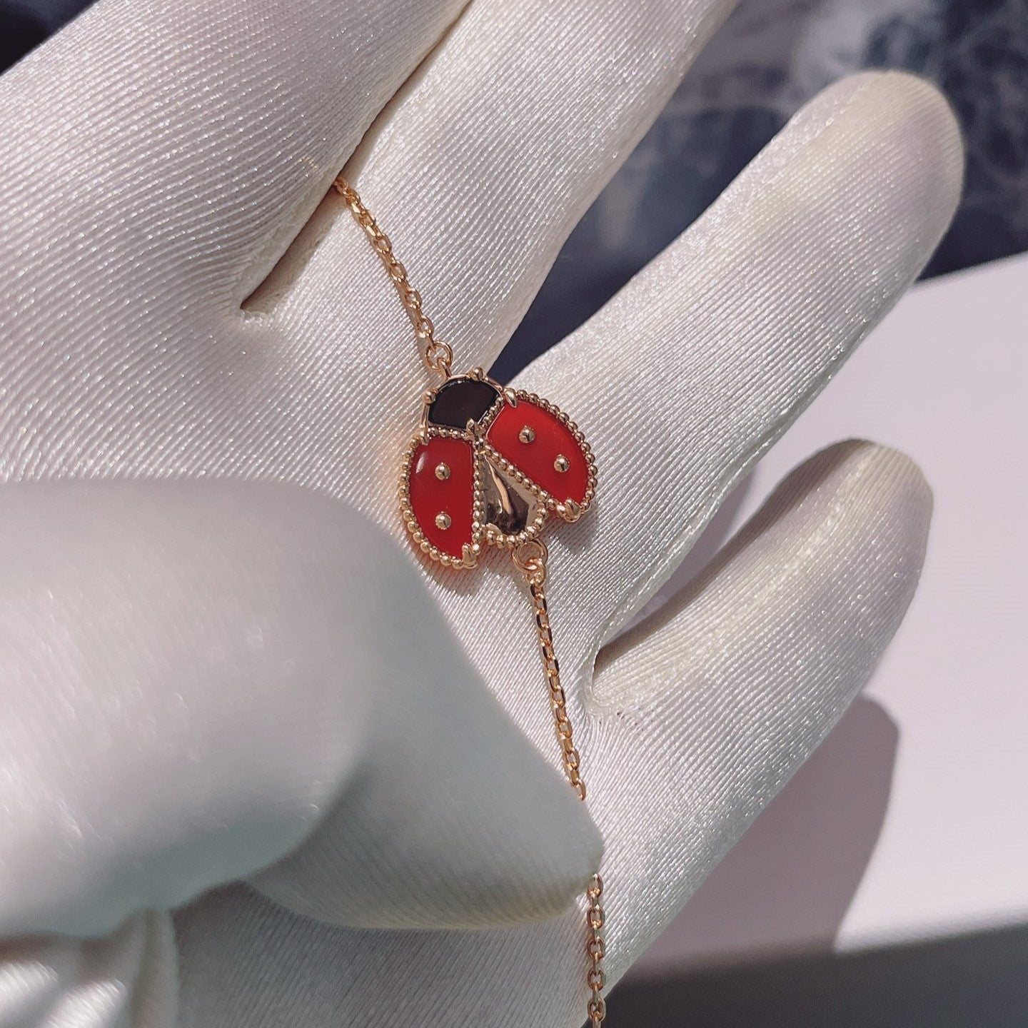 [Angela Jewellery]LUCKY SPRING 1 MOTIF PINK GOLD BRACELET